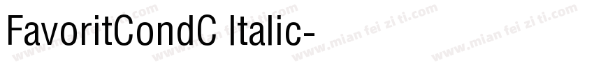 FavoritCondC Italic字体转换